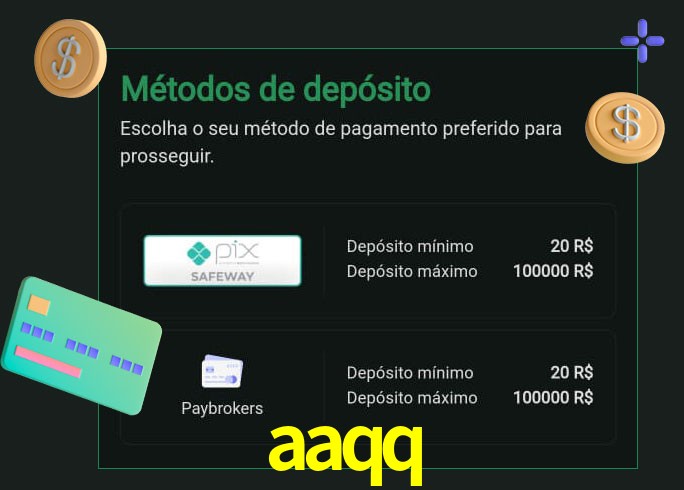 O cassino aaqq oferece uma grande variedade de métodos de pagamento